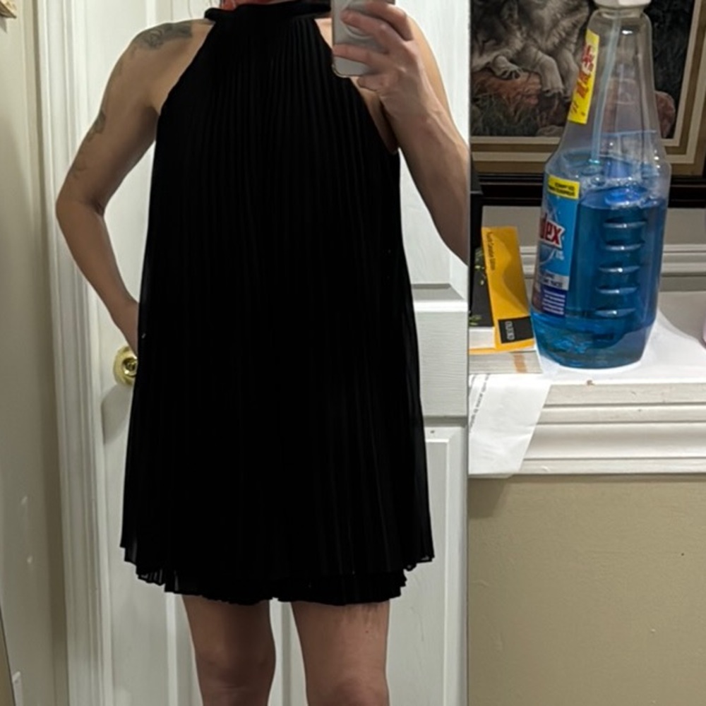 Elegant Black Halter Dress